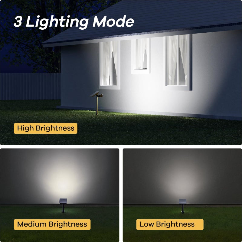 Consciot Halloween Solar Spot Lights Outdoor, 360Â° Adjustable, IP65 Waterproof, Solar Lights for Garden, Yard, Doorway, Lawn, Cool White, 4 Pack - Image 4