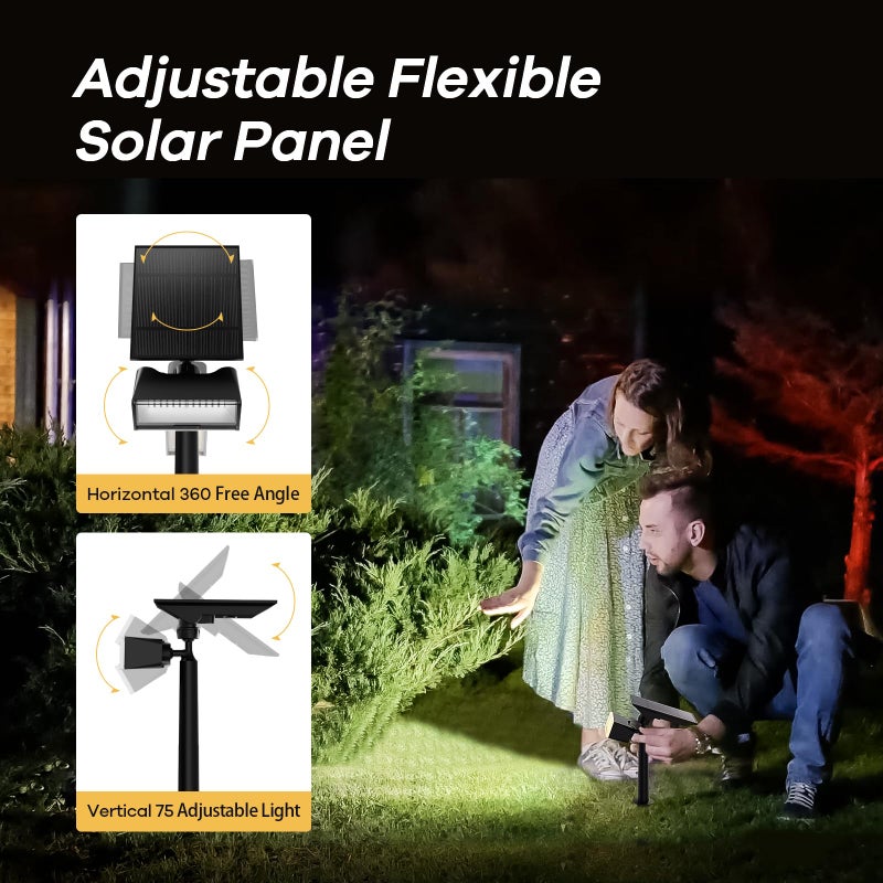 Consciot Halloween Solar Spot Lights Outdoor, 360Â° Adjustable, IP65 Waterproof, Solar Lights for Garden, Yard, Doorway, Lawn, Cool White, 4 Pack - Image 2