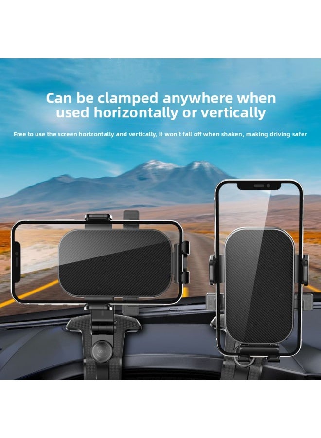 1pcs black high color value dashboard grip clip phone holder car phone holder strong stable anti-shaking adjustable angle phone holder  - Image 2