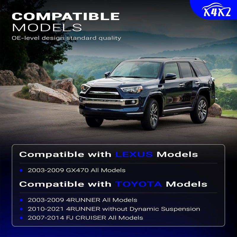 X4XZ روابط شريط الاستقرار من سبائك الزنك والنيكل لتويوتا 4RUNNER 2003-2021 FJ CRUISER 2007-2014 LEXUS GX470 2003-2009 K90683&K90677 - Image 2