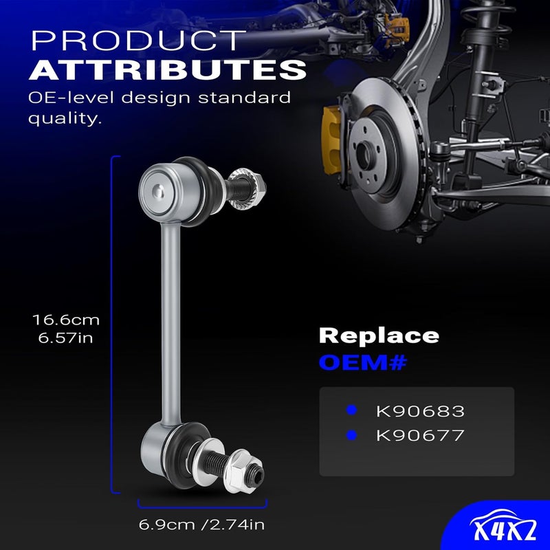 X4XZ روابط شريط الاستقرار من سبائك الزنك والنيكل لتويوتا 4RUNNER 2003-2021 FJ CRUISER 2007-2014 LEXUS GX470 2003-2009 K90683&K90677 - Image 4