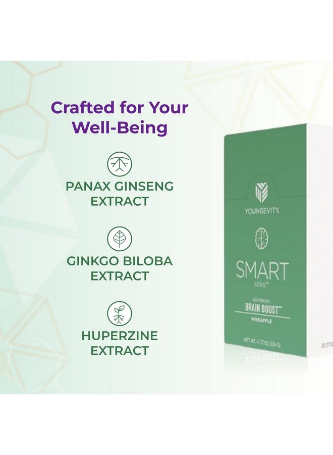youngevity يونجيفيتي سمارت | تركيز ووضوح | كافيين طبيعي | 30 عبوة ستيك - Image 5