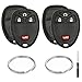 JJCHQ 2 Pack Key Fob Case for Chevy Silverado 1500 2500 3500 HD Avalanche Equinox Express Traverse GMC Yukon Sierra Acadia Savana Buick Enclave 20072016 4 Button Keyless Entry Remote Key Shell Replacement - Image 2