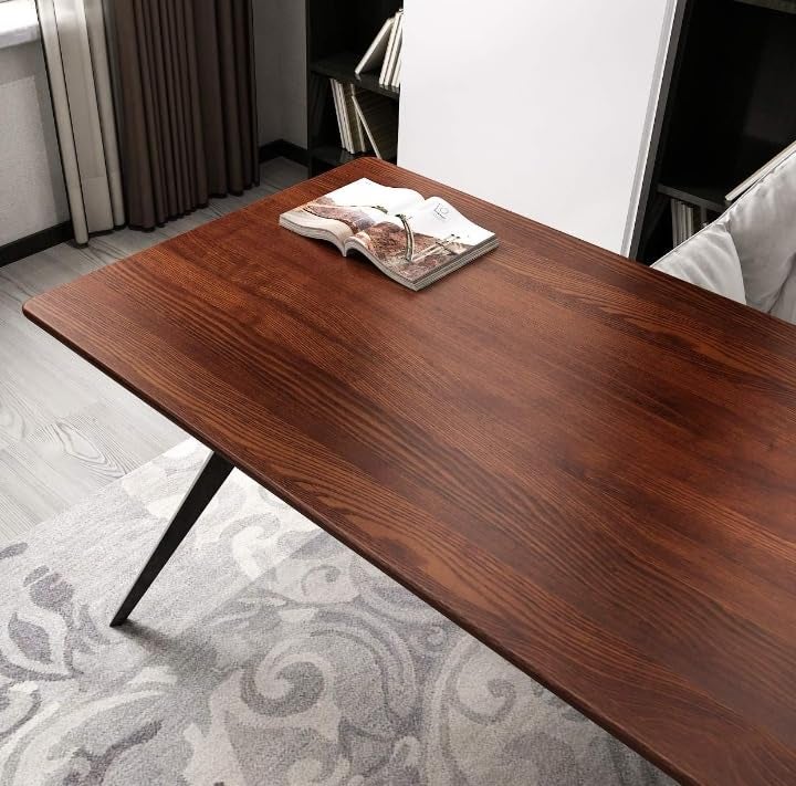 HAPPYMATES Wood Grain Vinyl Solid Wallpaper Stickers Home Self Adhesive Wallpaper Waterproof Bedroom Wood Grain Contact Paper Wall Stickers (24 X 48 Inch, Deep Brown Wood) - Image 3