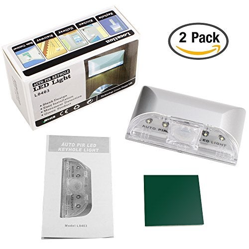 SENHAI 2 Pack Keyhole Light, Infrared IR Wireless Door Lock Lamp, Auto Sensor Motion Detector, 4 LED Bulbs - Image 3