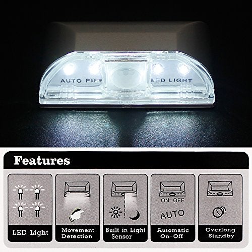 SENHAI 2 Pack Keyhole Light, Infrared IR Wireless Door Lock Lamp, Auto Sensor Motion Detector, 4 LED Bulbs - Image 5