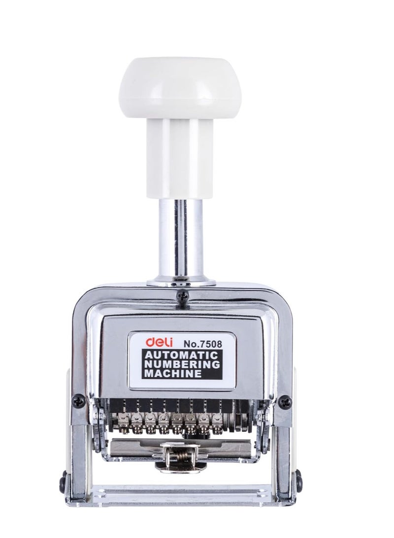 Deli 8-Digit Automatic Numbering Machine Silver/White - Image 5
