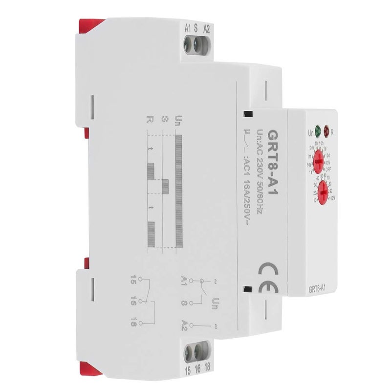 GRT8 A1 Mini ريل تأخير زمني للتركيب على سكة DIN بجهد 220 فولت تيار متردد - Image 3