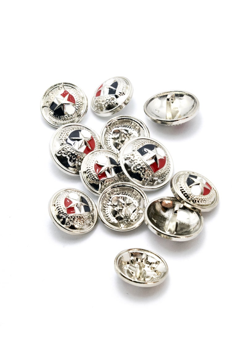 18 pcs Metal Button Set for Men Women Blazer, Coat, Uniform, Shirt, Suit and Jacket (16mm 12 Pcs and 20mm 6 Pcs) - Image 1