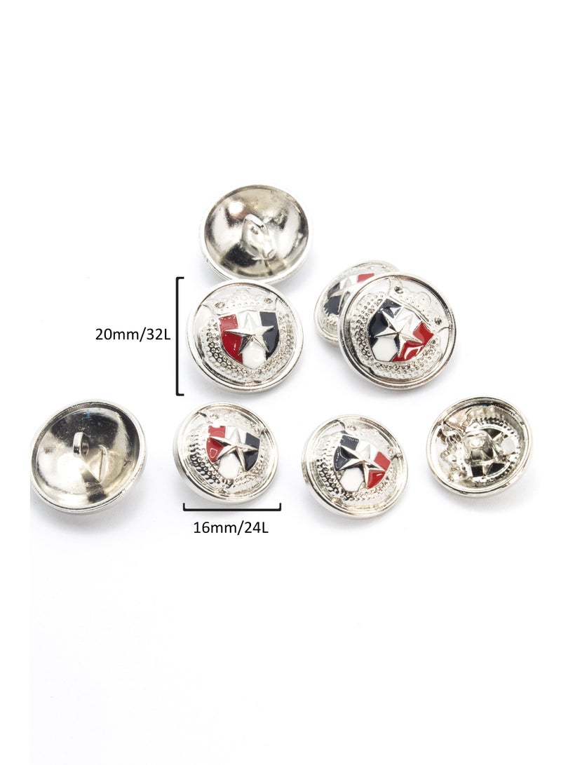 18 pcs Metal Button Set for Men Women Blazer, Coat, Uniform, Shirt, Suit and Jacket (16mm 12 Pcs and 20mm 6 Pcs) - Image 3