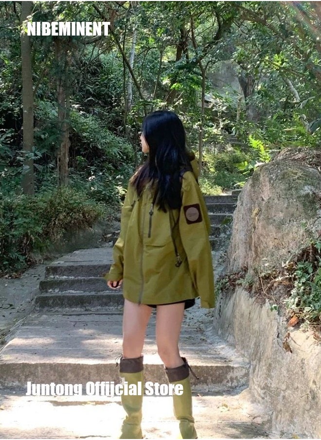 NIBEMINENT - Women's Hooded Sports Jacket Retro Green - Image 1