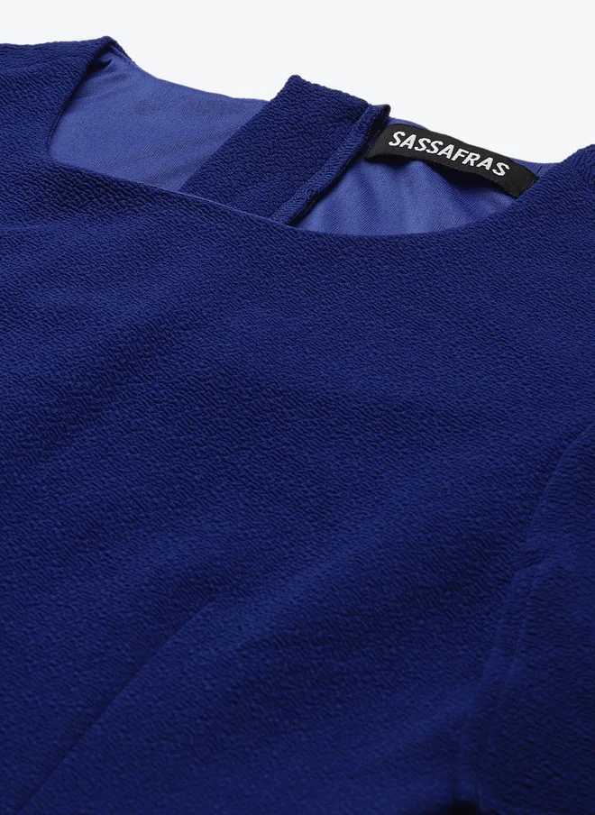 ساسافراس فستان ضيق أزرق للنساء