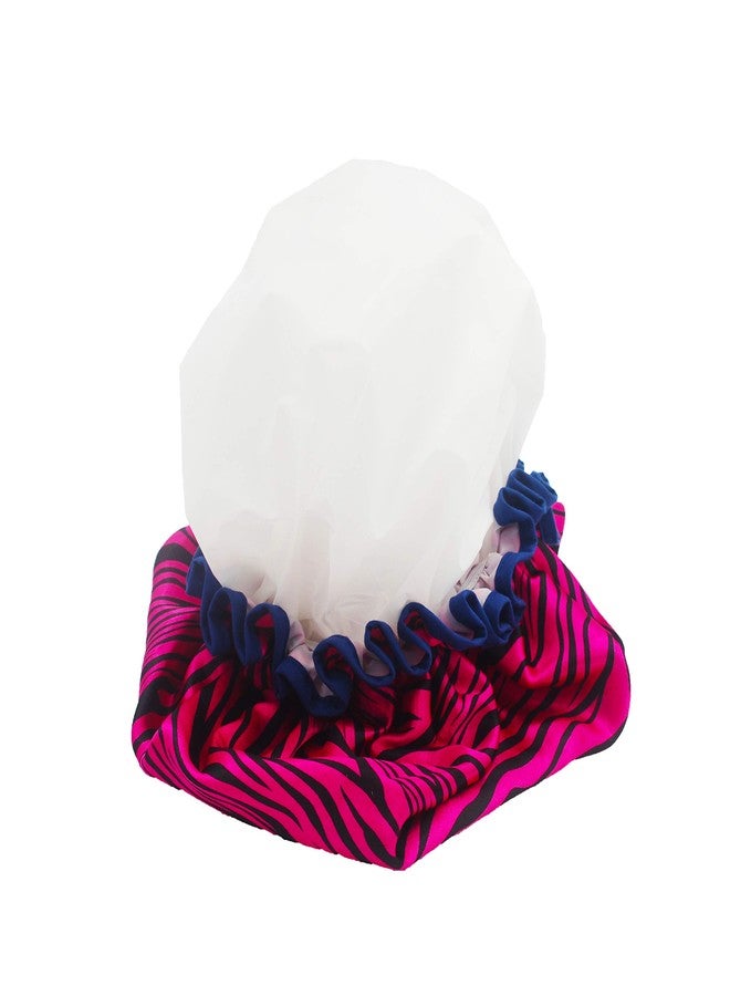 Bleu Bath (2 Pack) Sexy Lovely Fashion Style Hair Cap Extra Large Double Layer Lined Waterproof Durable Eco-Friendly Shower Cap with Tight Elastic-Fashionista Collection Bath Cap (Sexy Style) - Image 3