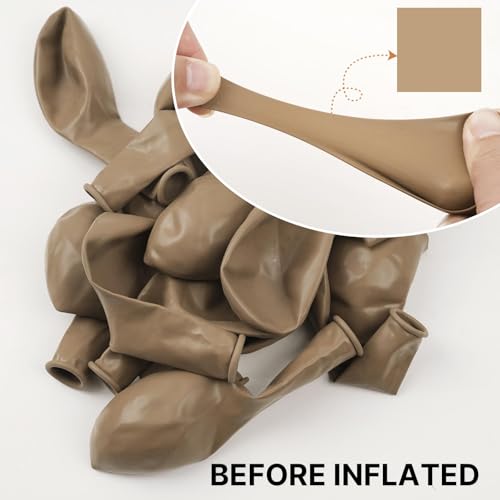 PartyWoo Cream Balloons 50 pcs 12 Inch Beige Ivory Nude Neutral Boho Fall Latex Helium Balloons for Wedding Graduation Birthday Boy Baby Shower Cowgirl Jungle Theme Party Decorations BrownF56 - Image 5