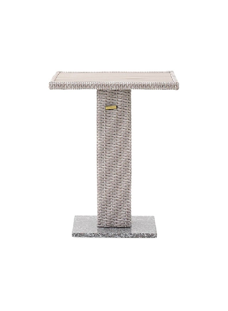 ROYALOAK Sepang Malaysian Wicker Outdoor Table | Elegant Fiber Rattan & Aluminum Frame | Wooden Texture Top with Marble Base | Stylish & Durable Outdoor Table | Exclusive Malaysian Collection - Image 2