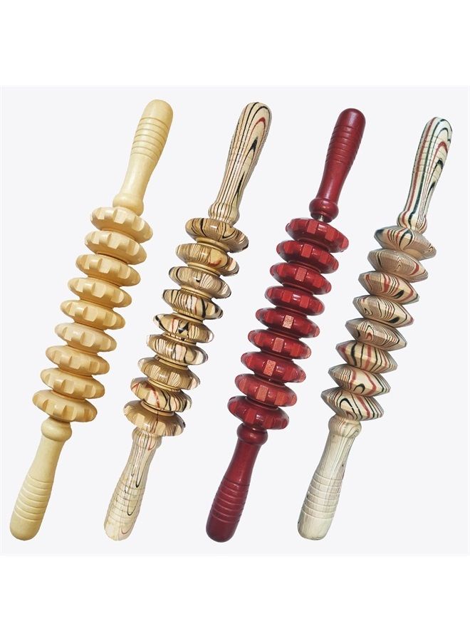 Ctwctr Wood Therapy Massage Tools Manual Massage Roller Stick for Body Sculpting, Maderoterapia Kit- Cellulite Massager for Muscle Pain Relief, Fascia, Cellulite - Image 2