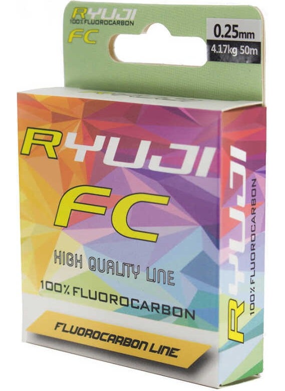 Ryuji - 100% Fluoro Carbon 0,23MM 50M Fishing Line Standard-0.45 - Image 1