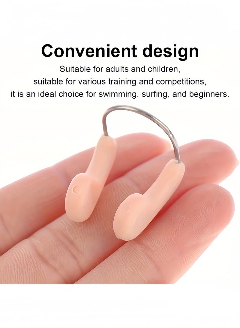 قِيرّا 6 قطع من سدادات أنف السيليكون للسباحة ، واقي أنف مقاوم للماء للتدريب للبالغين والأطفال في مسابقة السباحة - Image 5