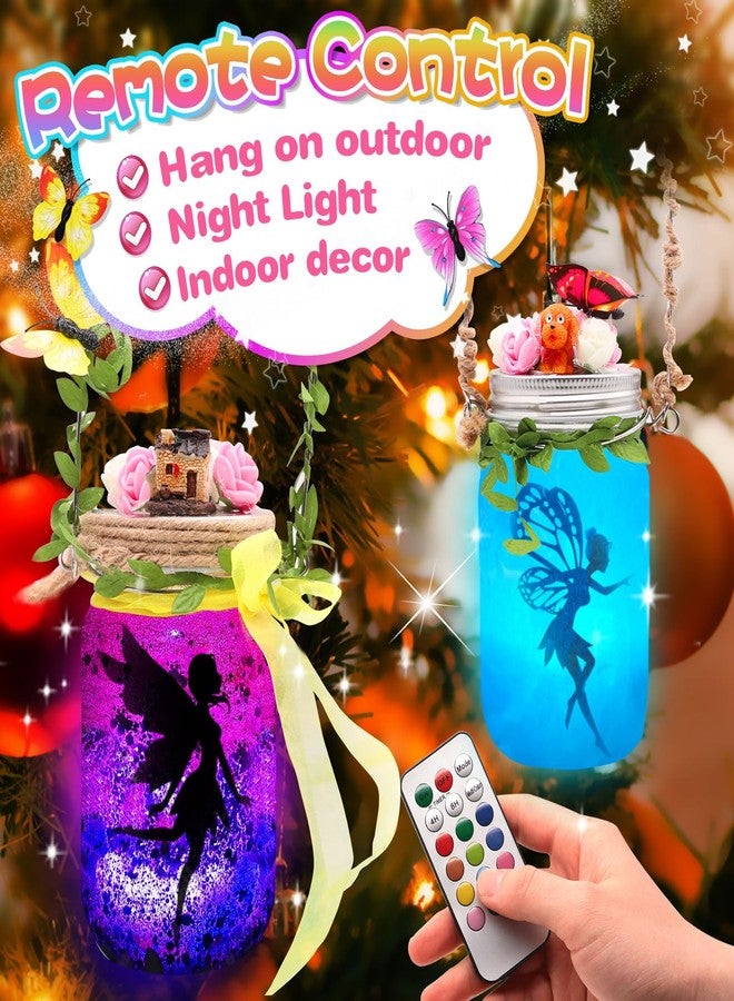 Alritz Fairy Lantern Craft Kit, Christmas Gifts for Kids Girls, Remote Control Mason Jar Night Light, DIY Garden Decorations Art Project Ornaments, Creative Activities Birthday Ages 4 5 6 7 8 9 10 11+ - Image 3