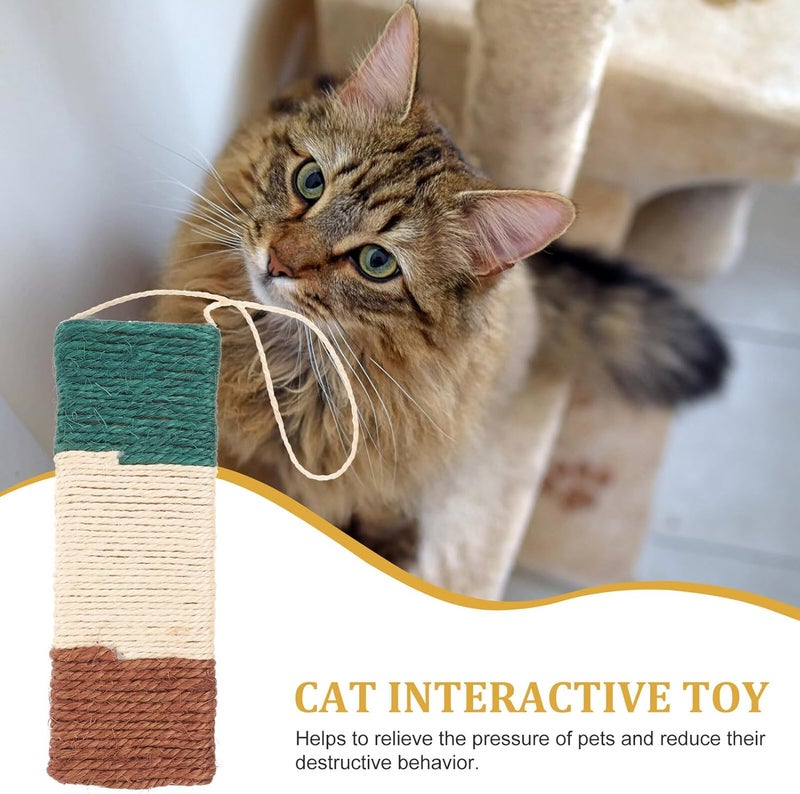 GALPADA Sisal Cat Scratch Pad Indoor Scratching Board Anti-Skid Small Cat Scratcher Mat for Kittens - Image 3