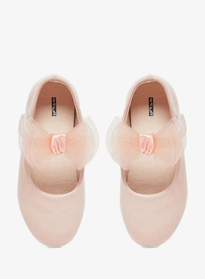 Styli Flower Corsage Flat Ballerinas Shoes