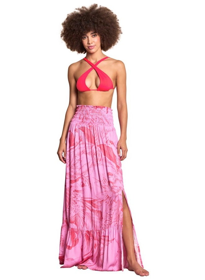 Maaji Women's Long Skirt, Pink, L - Image 1