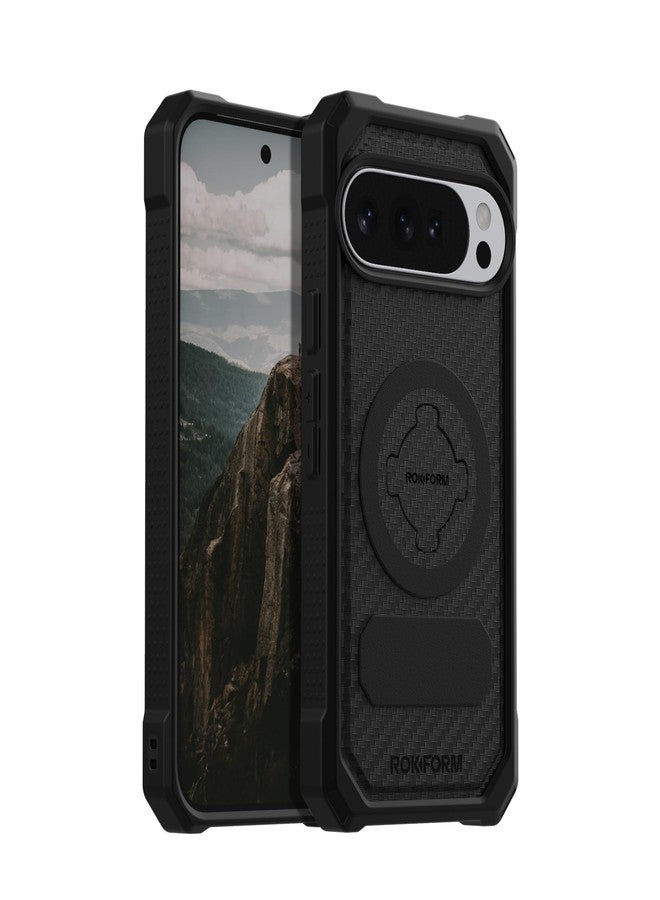 Rokform Case Compatible with Google Pixel 10 Pro XL, Rugged Series, Magnetic Cover with RokLock, Drop Tested Armor (Black) - Image 1
