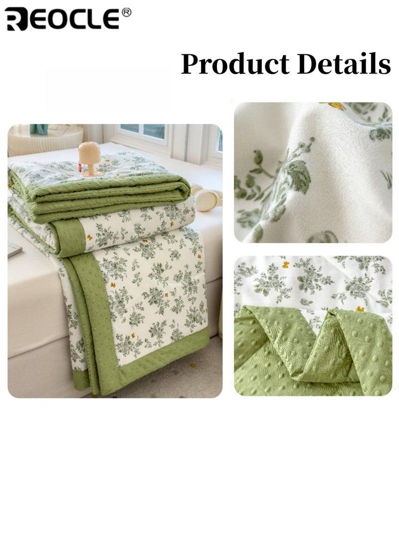 REOCLE Summer Bean Bag Quilt Lightweight Breathable Fabric Quilted Comfort Machine Washable Perfect for Bedroom Hotel Guest Room - Image 3
