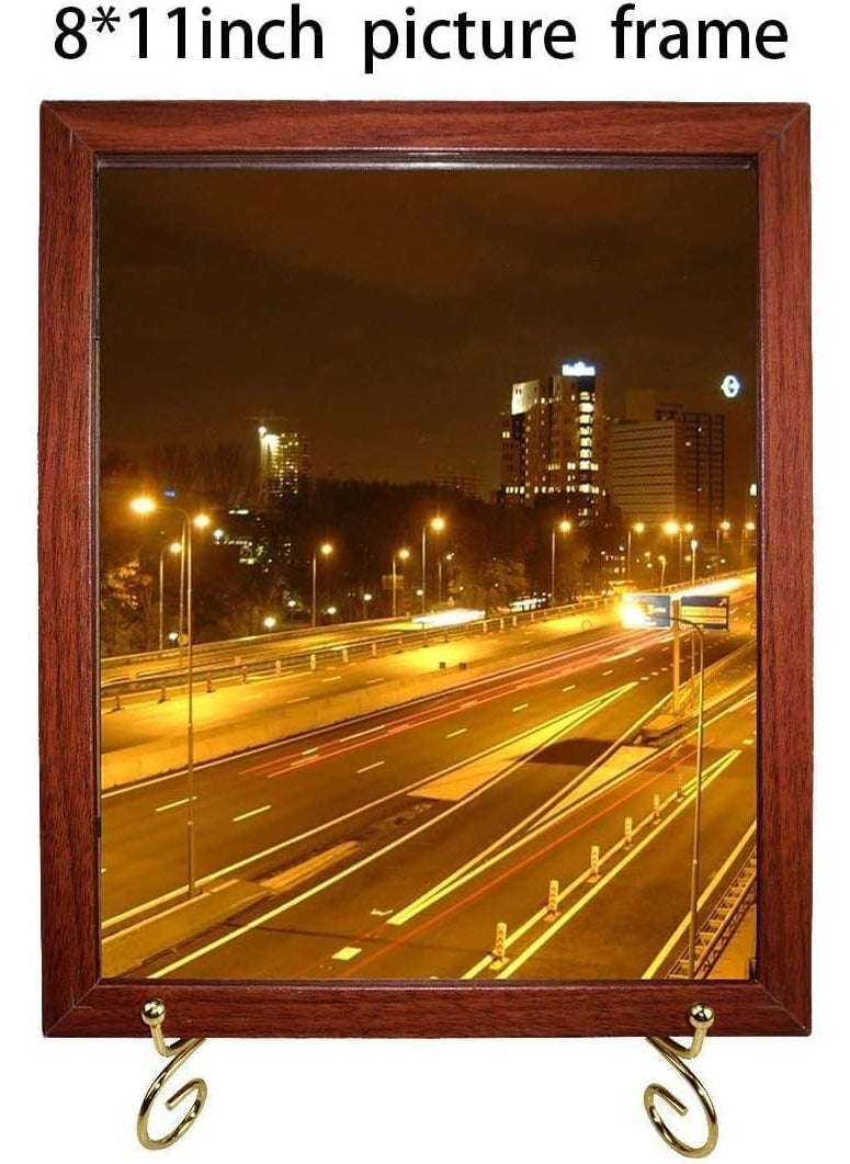 Prescent Prescent 10 inch Foldable Gold Metal Frame Plate Holder Easel Stand for Picture Frame Decorative Plates Photo Book Collectibles Pack of 2 10 inch  - Image 4