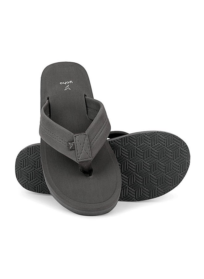 YOHO YOHO Men Dark Grey Soft Slippers | Comfortable & Stylish Flip Flop Slippers For Men In Exciting Colors | Daily Use| Lightweight | Anti Skid Chappal | Monsoon Grey UK11  - Image 4