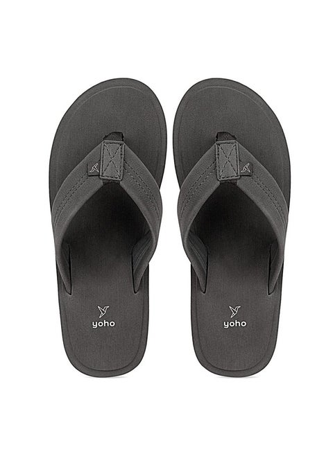 YOHO Men Dark Grey Soft Slippers | Comfortable & Stylish Flip Flop Slippers For Men In Exciting Colors | Daily Use| Lightweight | Anti Skid Chappal | Monsoon Grey UK11