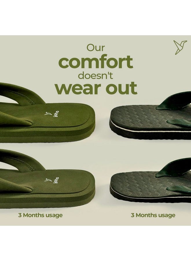 YOHO YOHO Men Dark Grey Soft Slippers | Comfortable & Stylish Flip Flop Slippers For Men In Exciting Colors | Daily Use| Lightweight | Anti Skid Chappal | Monsoon Grey UK11  - Image 5