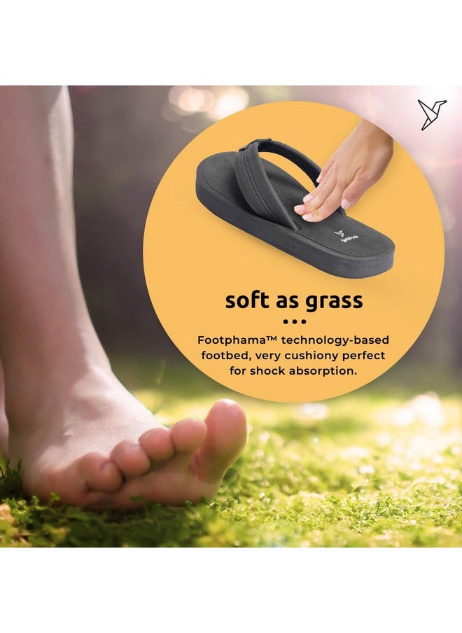 YOHO YOHO Men Dark Grey Soft Slippers | Comfortable & Stylish Flip Flop Slippers For Men In Exciting Colors | Daily Use| Lightweight | Anti Skid Chappal | Monsoon Grey UK11  - Image 2
