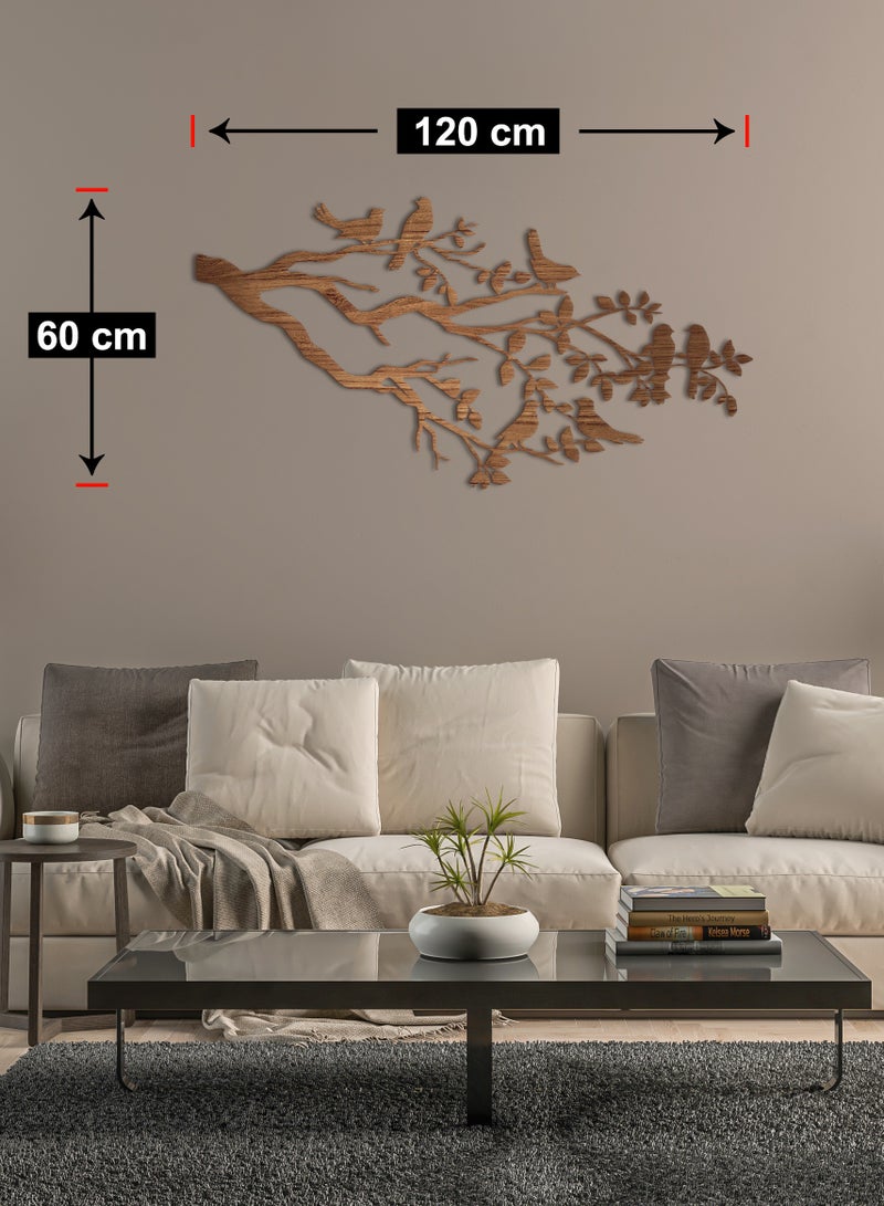 هوم جاليري لوحة جدارية على شكل طيور على فرع 120x60  - Image 3