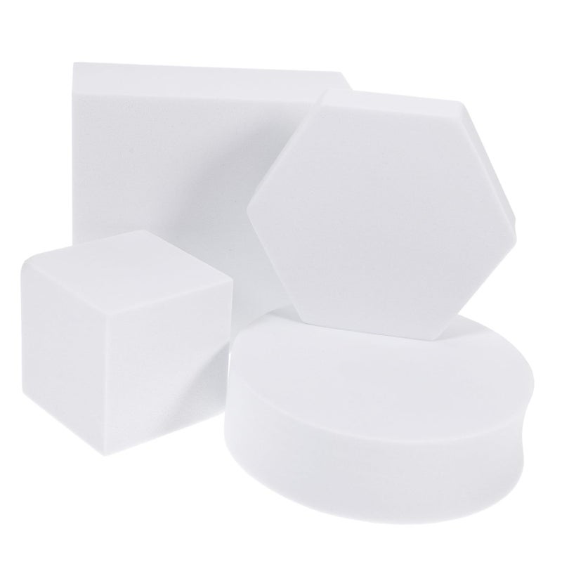 White Foam Photo Cube Decor Set 4pcs for Jewelry Cosmetics Product Display - Image 2