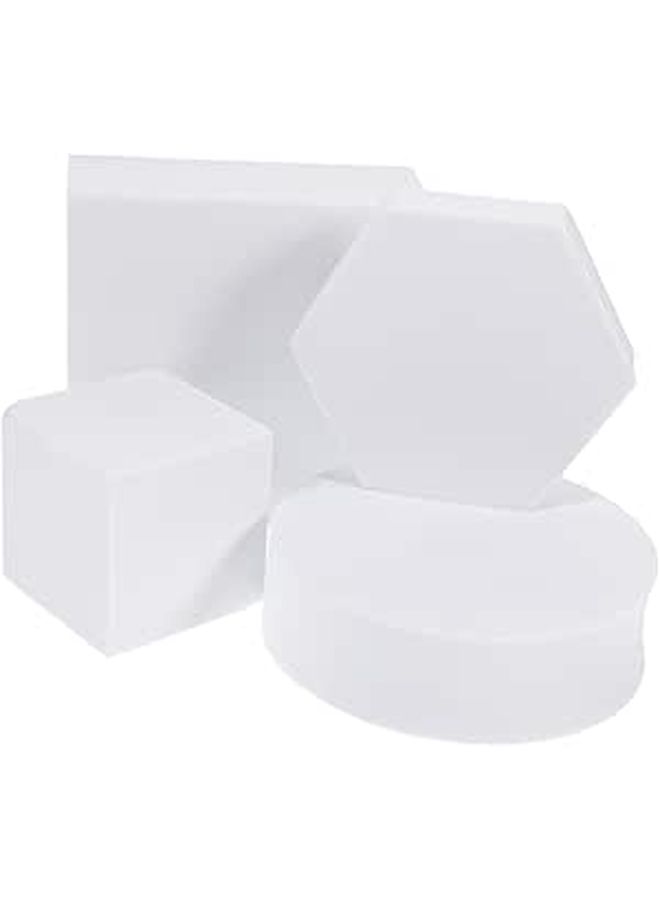 White Foam Photo Cube Decor Set 4pcs for Jewelry Cosmetics Product Display - Image 1