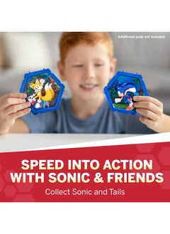 WOW! PODS WOW! PODS 4D Sonic The Hedgehog Toy - Unique Connectable & Collectable Sonic Figure, Wall/Shelf Display Toy Figure, Easter Basket Stuffers, Sonic Action Figures, Sonic Toys & Gifts for Kids & Adults  - Image 2
