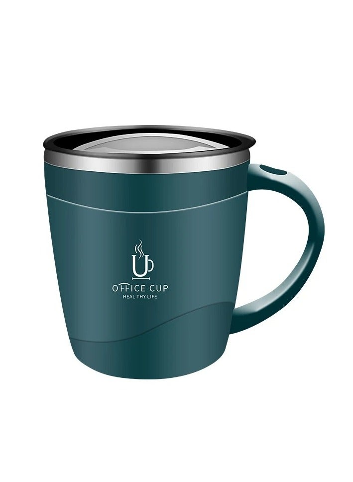 AROAQ كوب قهوة للسفر، Mug سفر عالي السعة للسوائل الساخنة والباردة، كوب مكتبي مصنوع من الفولاذ المقاوم للصدأ قابل لإعادة الاستخدام ومضاد للتسرب، كأس سفر معزول بفراغ مزدوج الجدار للقهوة والشاي الساخن والمشروبات الباردة، (أخضر)  - Image 1