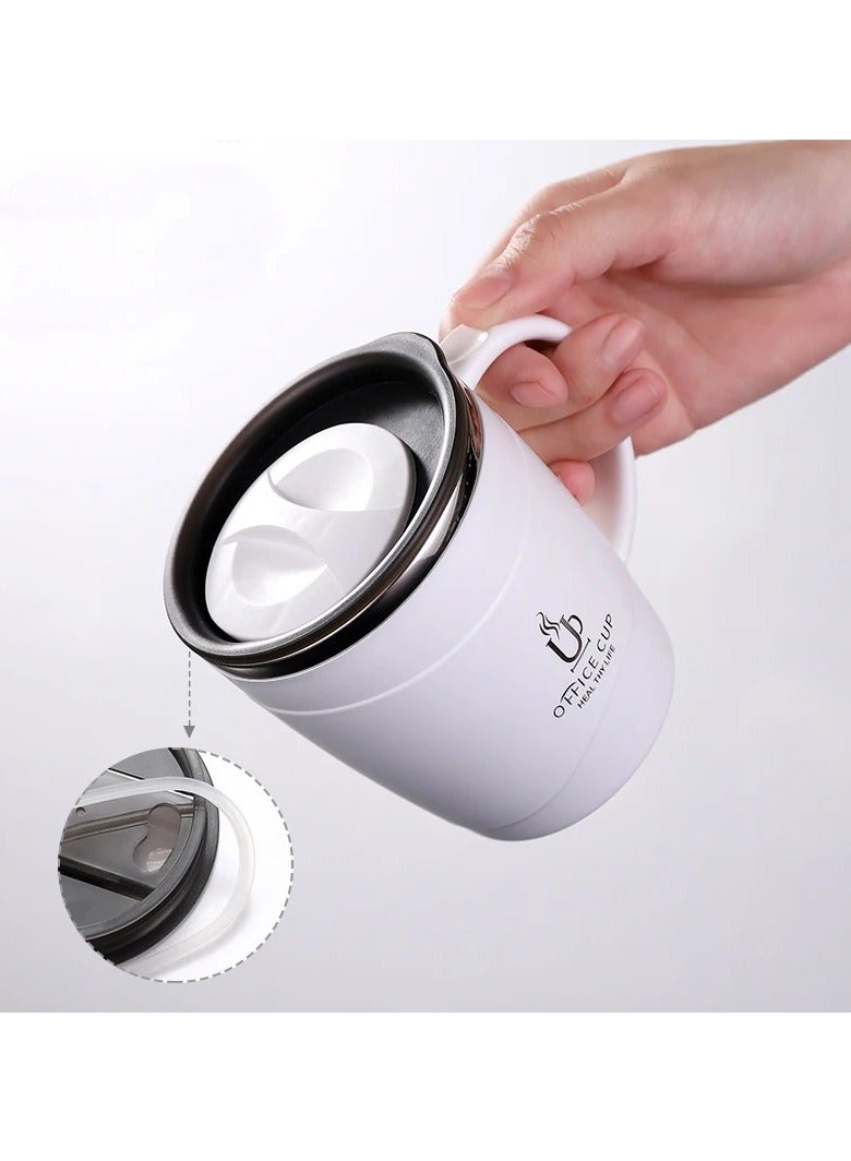 AROAQ كوب قهوة للسفر، Mug سفر عالي السعة للسوائل الساخنة والباردة، كوب مكتبي مصنوع من الفولاذ المقاوم للصدأ قابل لإعادة الاستخدام ومضاد للتسرب، كأس سفر معزول بفراغ مزدوج الجدار للقهوة والشاي الساخن والمشروبات الباردة، (أخضر)  - Image 3