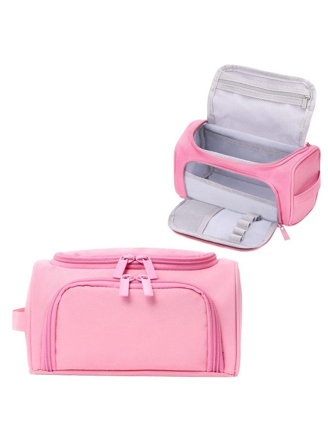 فنبلاست حافظة أقلام فن بلاست كبيرة السعة، حافظة أقلام محمولة متعددة الأغراض بسحاب، حقيبة جمالية للفتيات، حافظة أقلام كاواي، حقائب لطيفة للفتيات، مجموعة منظم أدوات مكتبية (وردي) - Image 1