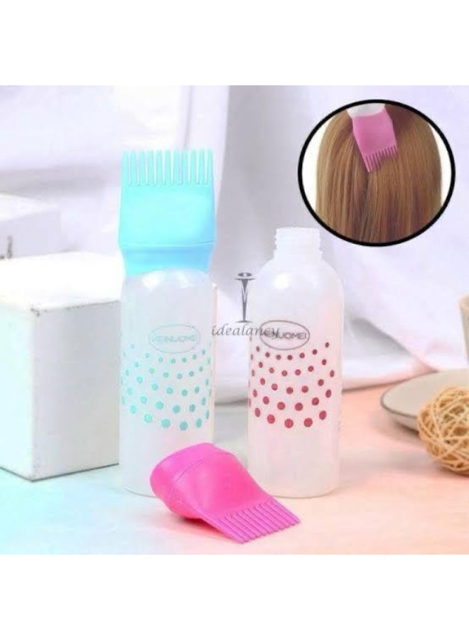 زجاجة تطبيق مشط الجذور - زجاجة تطبيق سعة 6 أونصات لصبغة الشعر وزيت الشعر مع مقياس متدرج - للاستخدام في الصالون والمنزل بألوان متنوعة RCAD6 - Image 2