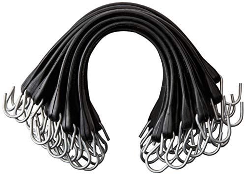 kitchentoolz 21" Inch 10 Pack Rubber Bungee Cords with Metal Hooks for Flatbed Trucks- Heavy Duty Tarp Tie Down Straps - Image 2