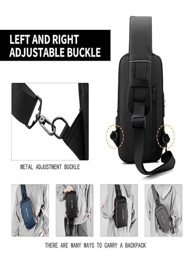 MG MART Men's and Women's One Shoulder Backpack | Waterproof | Crossbody Sling Backpack with USB Charging Port, Anti-Theft Design, Water Resistant - Image 2