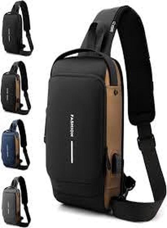 MG MART Men's and Women's One Shoulder Backpack | Waterproof | Crossbody Sling Backpack with USB Charging Port, Anti-Theft Design, Water Resistant - Image 1