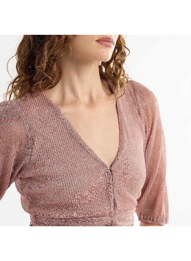 Splash FAV Textured Knot-Front Dress  - Image 4