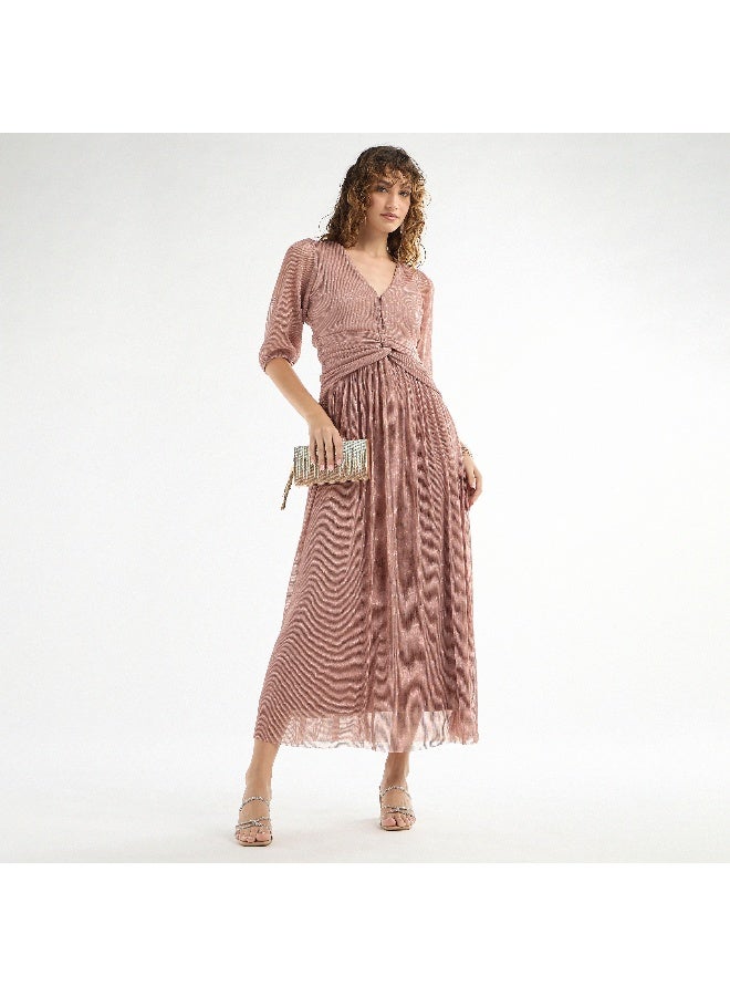 Splash FAV Textured Knot-Front Dress  - Image 3