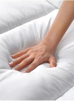 8cm Extra Thick Mattress Topper with 1100 GSM Microfiber Filling - Anti-Slip Rubber Edge, 200x200cm, Ideal for Back Pain Relief - pzsku/Z6B8FC2F7ADAF3F4F15CBZ/45/_/1740642224/e91be124-d094-445c-8571-5404db3c156b