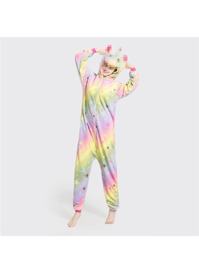 yongsheng Unicorn clothing Multicolor，Unicorn Onesie for Animal Pajamas Unisex Costume（L）  - Image 2