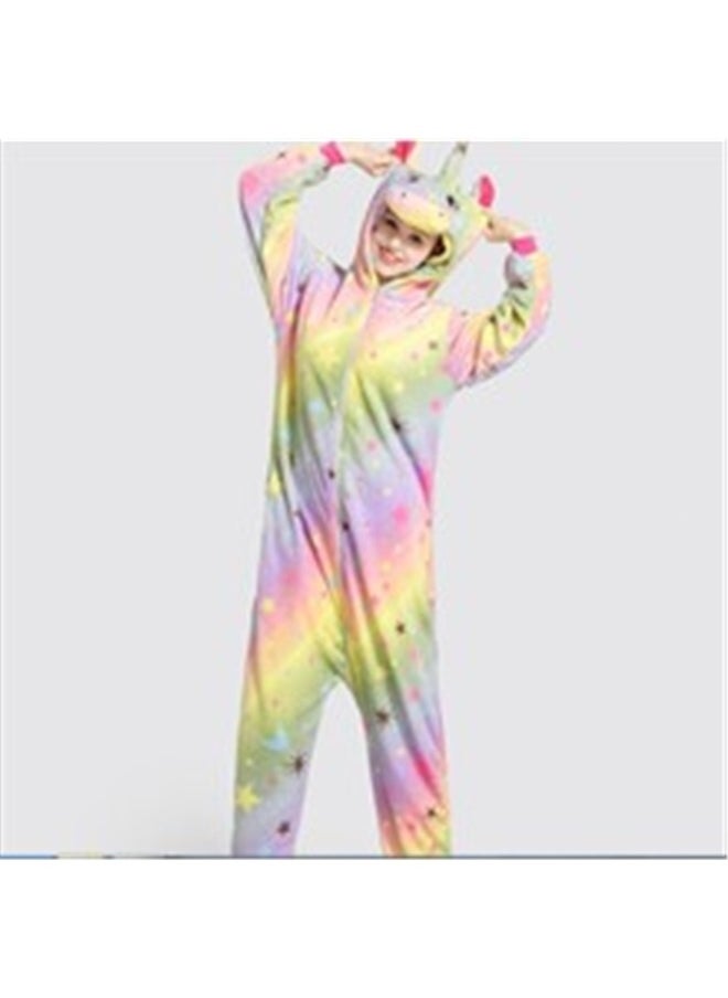 yongsheng Unicorn clothing Multicolor，Unicorn Onesie for Animal Pajamas Unisex Costume（L）  - Image 4