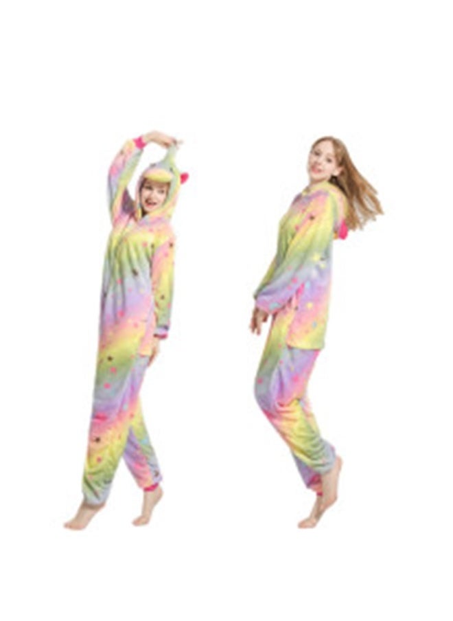 yongsheng Unicorn clothing Multicolor，Unicorn Onesie for Animal Pajamas Unisex Costume（L）  - Image 3